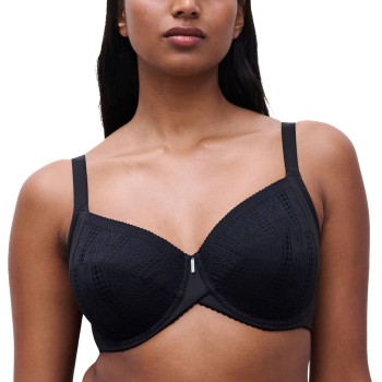 Chantelle BH EasyFeel Very Covering Underwired Bra Sort nylon E 95 Dame
