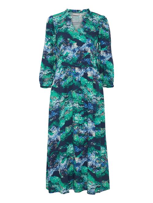 Fransa Kjole 'Lalu'  blå / navy / petroleum / hvid