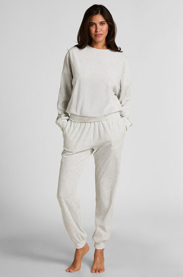 Hunkemöller Joggingbukser i velour Grå