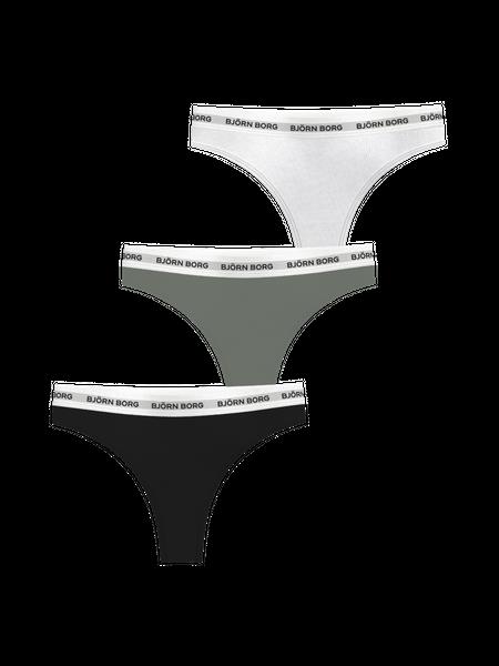Björn Borg Logo Thongs 3-pack Sort, L
