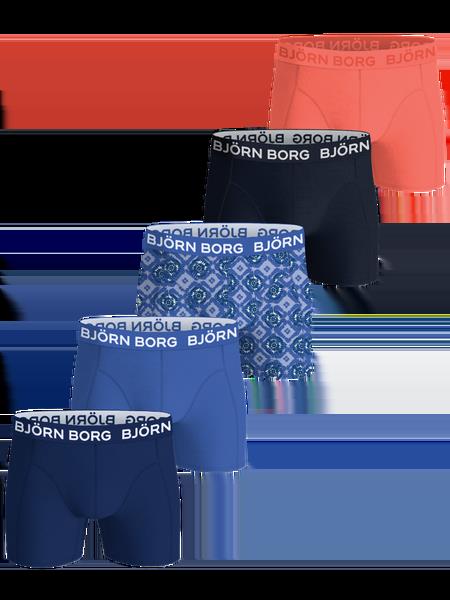 Björn Borg Cotton Stretch Boxers 5-pack Blå, 146-152