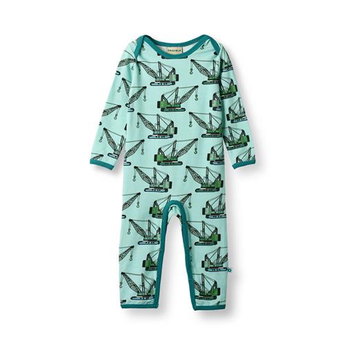 Småfolk Ulm Langærmet Onesie Mint Haven  Mint Haven 62 cm  Grøn  62 cm  mand