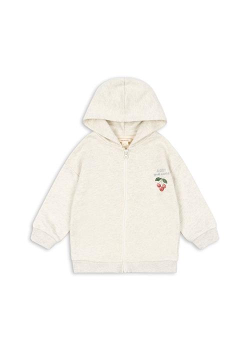 Konges Sløjd Loupy Sweatshirt Med Lynlås Off White Melange  Off White Melange 7-8 Y    7-8 år  kvinde