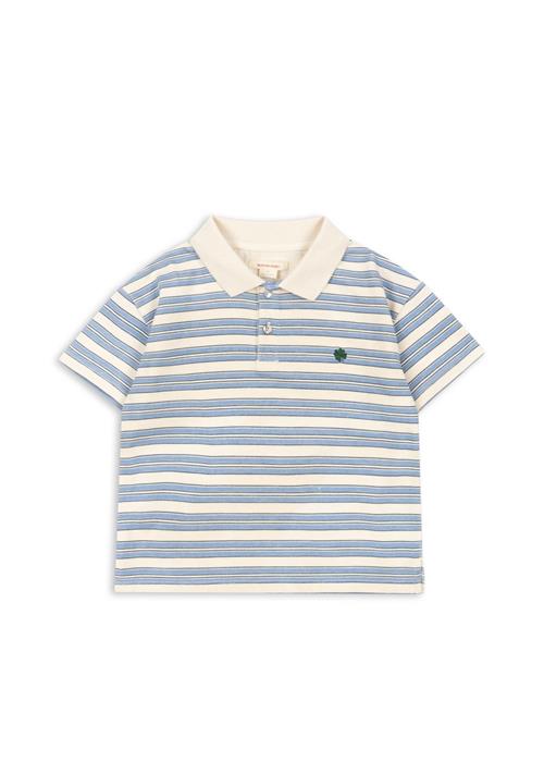 Konges Sløjd GOTS Spotty Polo Stripe Ciel  Stripe Ciel 2 Y    2 år  mand