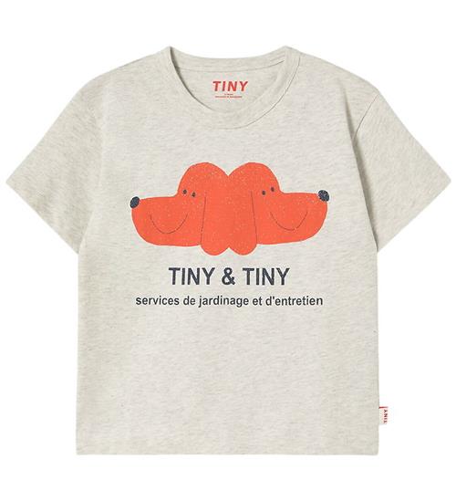 Tiny Cottons T-shirt - Dog Graphic - Cream Heather