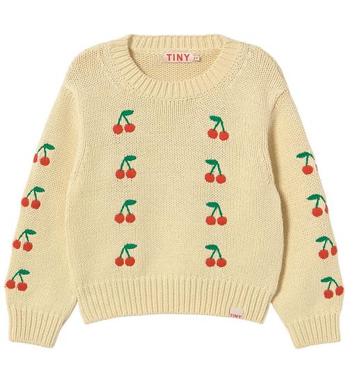 Tiny Cottons Bluse - Strik - Mini Cherries - Dusty Yellow