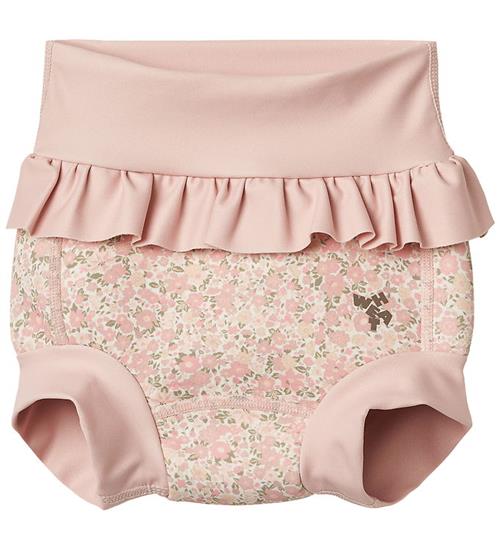 Wheat Blebadebukser m. Flæser - Rita -Ivory Flower Meadow