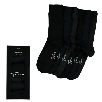Topeco Strømper 6P Men Bamboo Crew Socks Flerfarvet Str 41/45 Herre