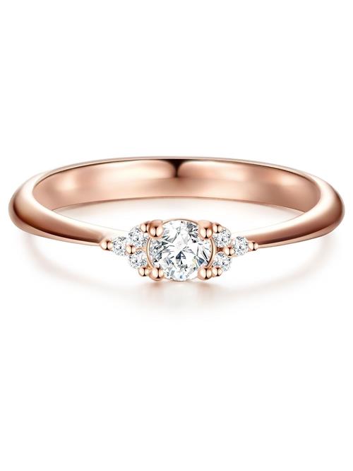 Trilani Ring  rosa guld / transparent