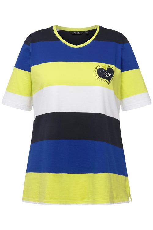 Ulla Popken Shirts  marin / koboltblåt / gul / hvid