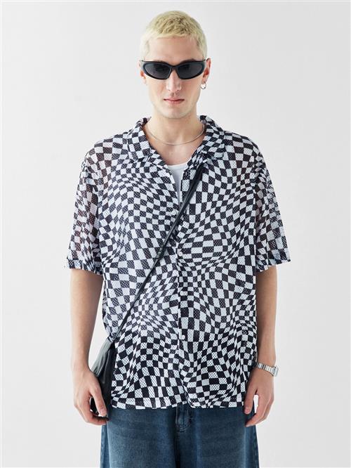 VAMOS CLO Skjorte  sort / hvid