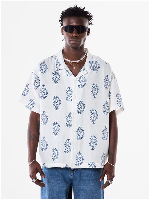 VAMOS CLO Skjorte  blå / hvid