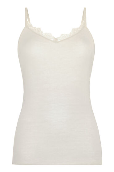 Hunkemöller super soft blondebluse med V-hals og kashmir Hvid