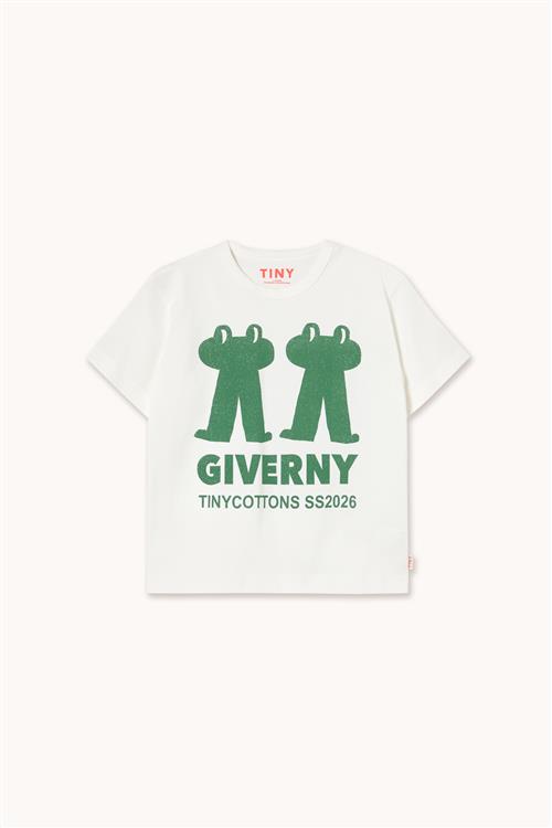 Tinycottons Frog & Frog Graphic T-shirt Off-white  Off-White 4 Y  Hvid  4 år  mand