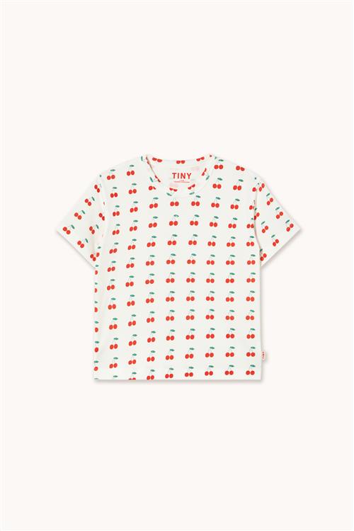 Tinycottons Cherries Strikket T-shirt Off-white  Off-White 10 Y  Hvid  10 år  kvinde