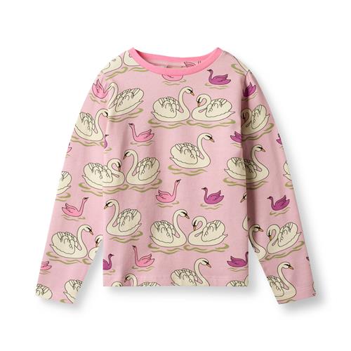 Småfolk Gala Langærmet Top Blush Cream  Blush Cream 5-6 Y  Lyserød  5-6 år  kvinde
