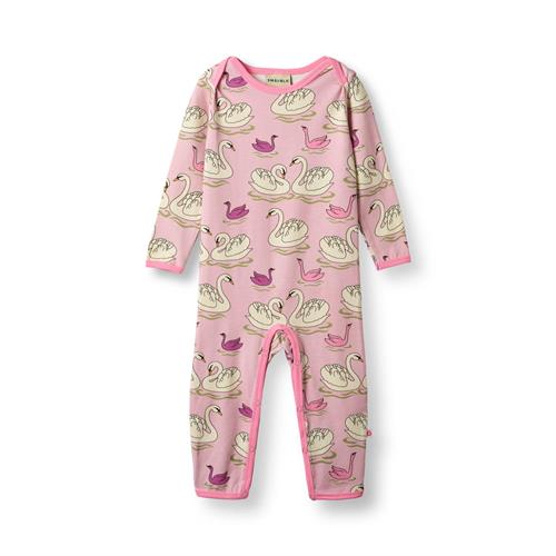 Småfolk Ulm Langærmet Onesie Blush Cream  Blush Cream 62 cm  Lyserød  62 cm  kvinde