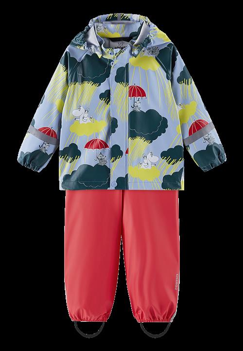 Reima Moomin Plask Regn-outfit Airy Blue  Airy Blue-98 cm  Blå  98 cm  unisex