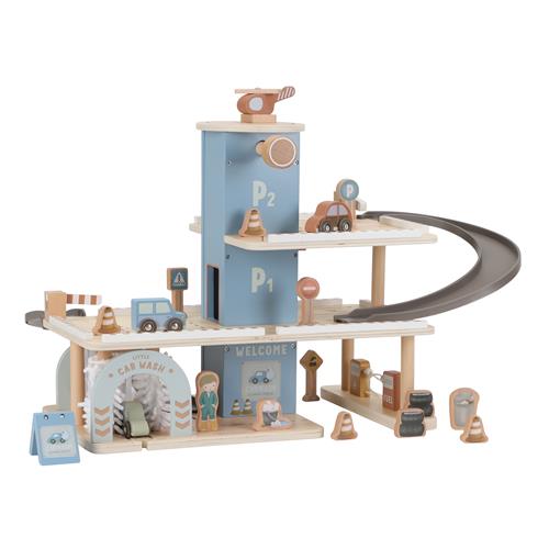 Little Dutch Garage Multi  Multi-OS Wood Blå  One Size 3 Y+ unisex