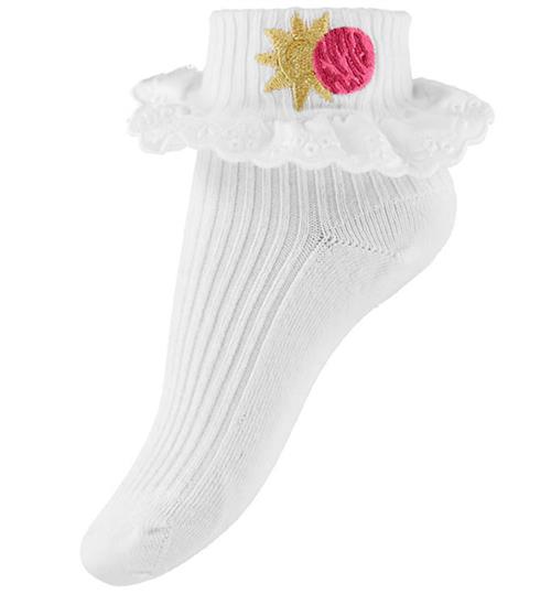 Mini Rodini Strømper - Space Lace - Off-white