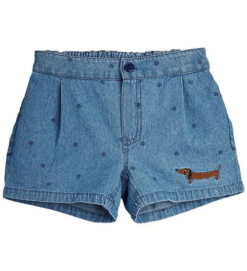 Mini Rodini Shorts - Denim Dots - Blå