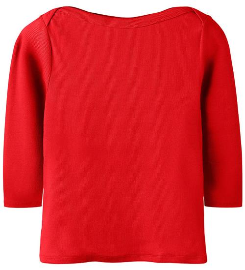 LMTD Bluse - Boatneck- Rib - NlfEnvo - High Risk Red