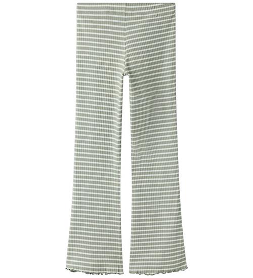 Name It Leggings - Rib - Flare - NkfVemma - Shadow/Cloud Dancer