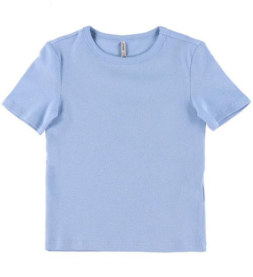 Kids Only T-shirt - Noos - Rib - KogLucky - Soft Chambray