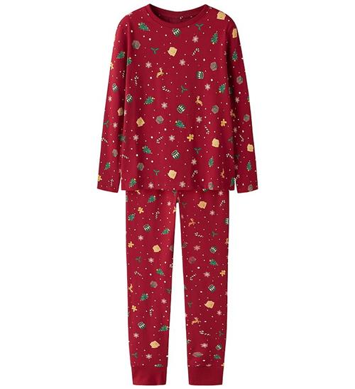 Name It Nattøj - NknVismas - Jester Red/Xmas AOP Red