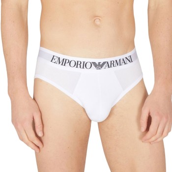 Emporio Armani Armani Logo Brief Hvid bomuld Large Herre