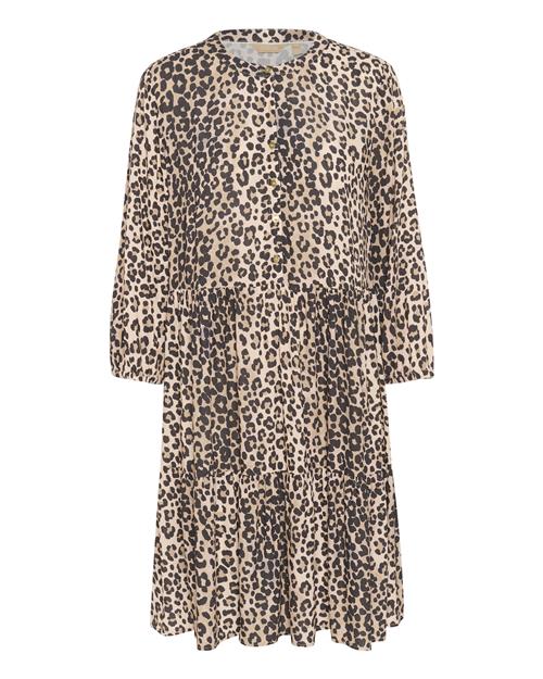 CULTURE Kjole 'Drea'  brun / sort / æggeskal