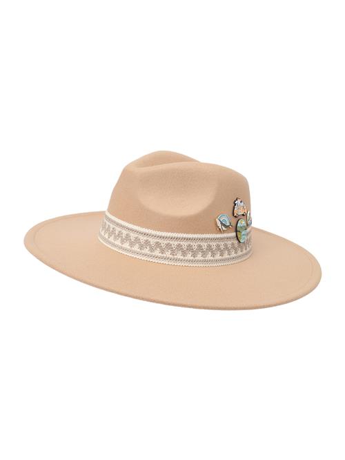Kamila Šikl Hat 'Ruby'  beige / mørkebeige / uldhvid
