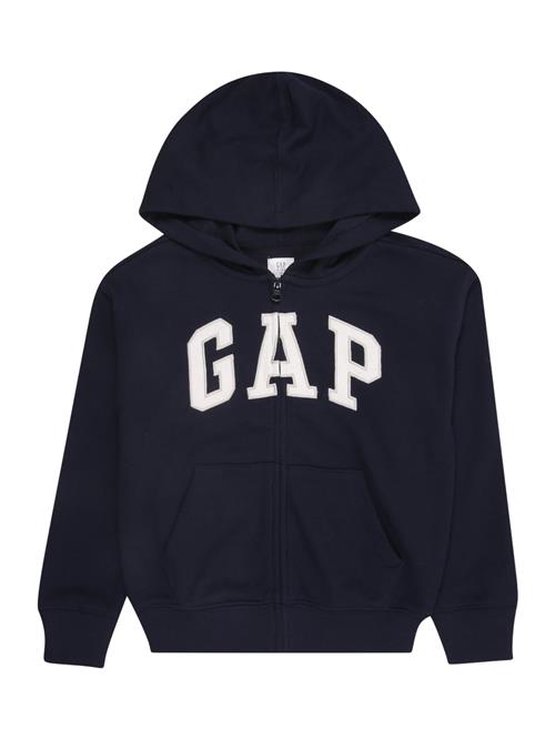 GAP Sweatjakke 'HERITAGE'  sort / offwhite