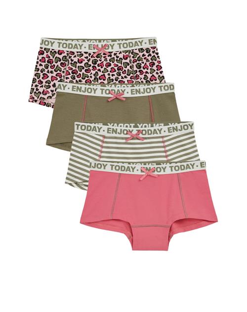 WE Fashion Underbukser  oliven / lyserød / sort / hvid