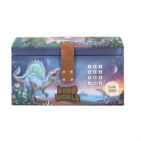 DINO WORLD Skattekiste Med Kode Lyd og Lys