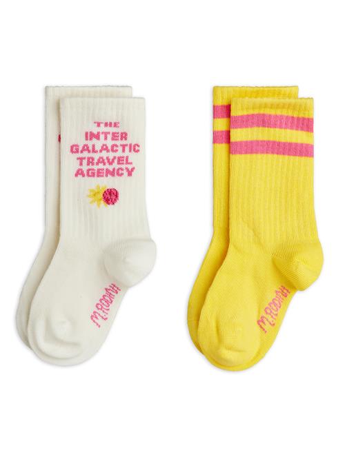 Mini Rodini Intergalactic 2-pak Sokker Multi  Multi 24-27 EU  Gul  24-27 EU  unisex