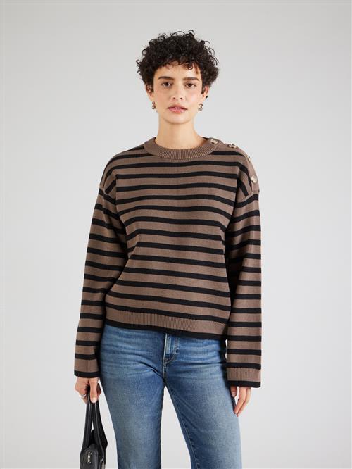 Se OBJECT Pullover 'Elly'  mørkebrun / sort hos About You