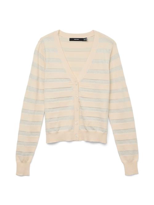 Se VERO MODA Cardigan 'VMHAPPYSHINE'  creme / kit hos About You