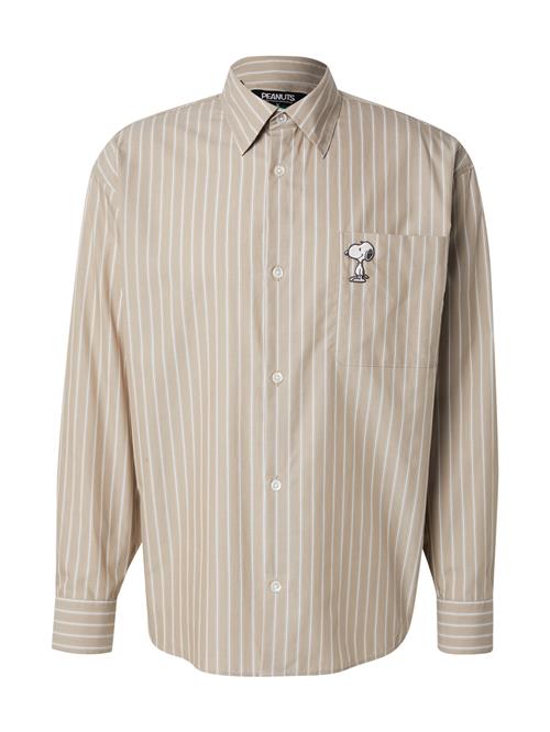 ANNARR Skjorte 'ANRVOLUND SNOOPY'  mørkebeige / hvid