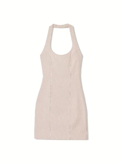 Bershka Kjole  choko / hvid