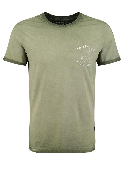 Key Largo Bluser & t-shirts 'PAZZO'  mørkegrøn / sort / hvid