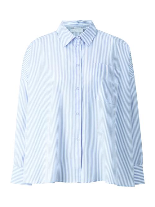 Rich & Royal Bluse  blå / lys pink