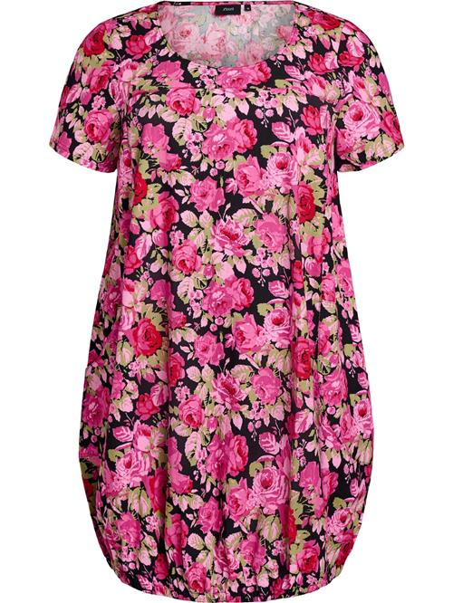 Zizzi Kjole 'Jeasy'  græsgrøn / pink / sort