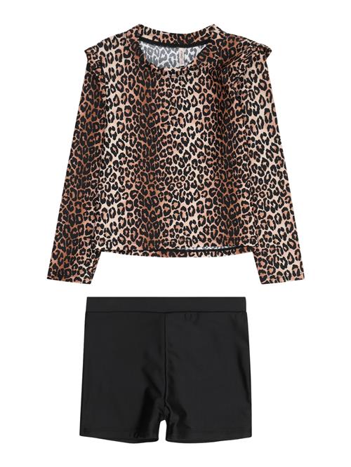 Only Mini UV-beskyttelse 'KMGLIA'  beige / brun / sort