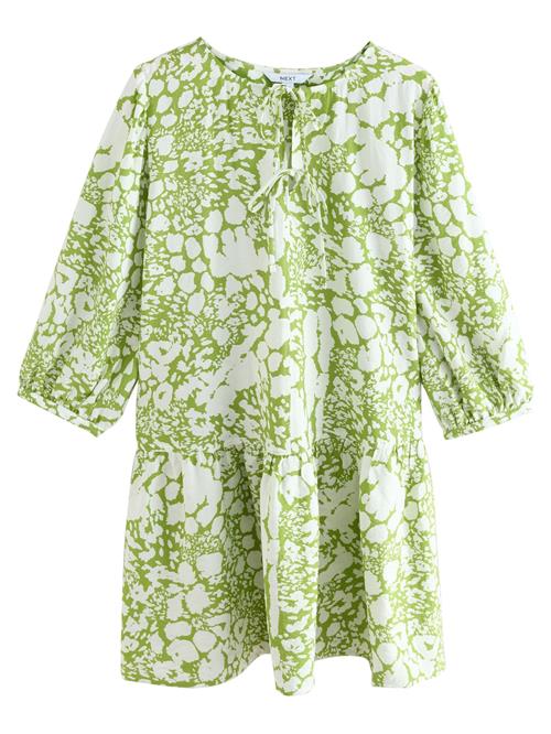 Next Kjole  lysegrøn / hvid