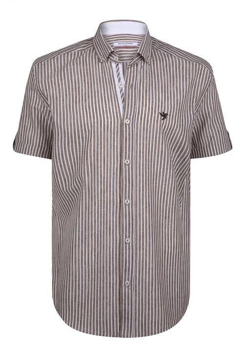 Felix Hardy Skjorte  beige / brun / mørkebrun