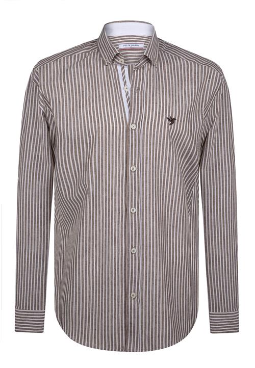 Felix Hardy Skjorte  lysebeige / brun