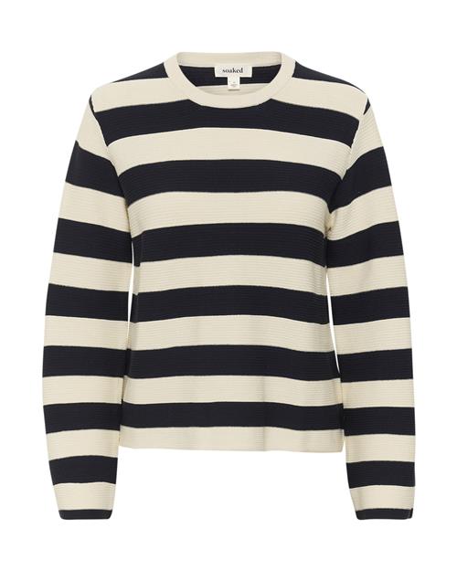 SOAKED IN LUXURY Pullover 'Lidya'  creme / navy