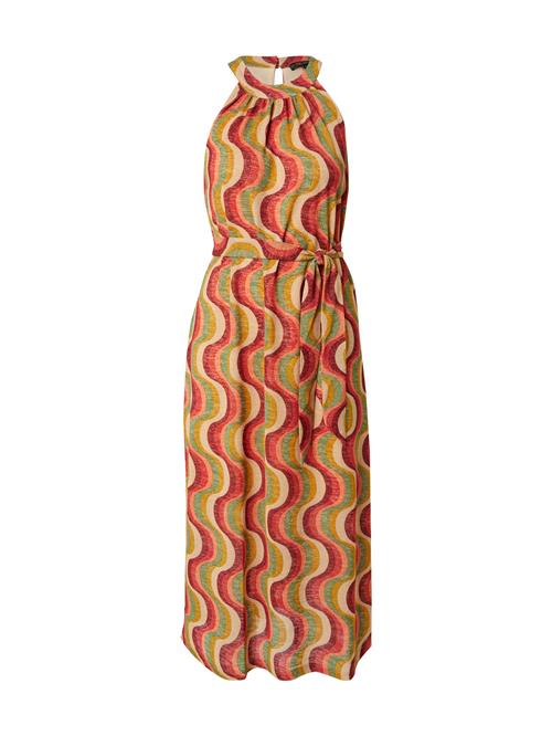 King Louie Kjole 'Virna'  beige / lysegrøn / rød