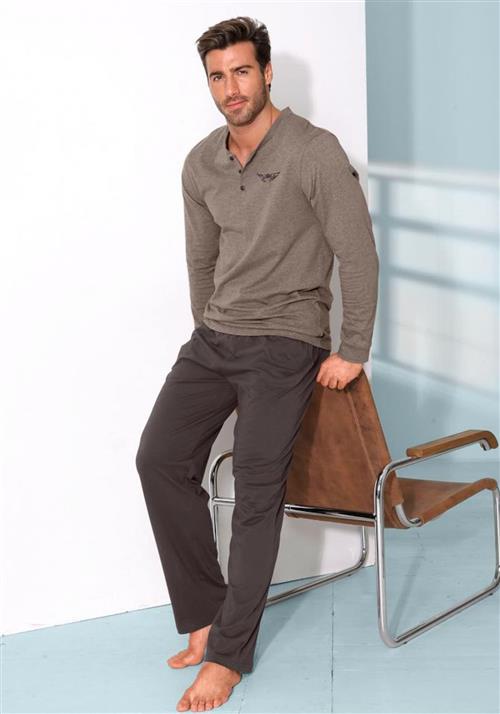 ARIZONA Pyjamas lang  mørkebrun / brun-meleret